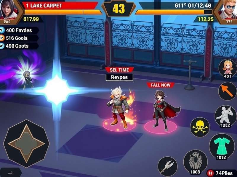 Ace Attack Arena battle scene showing character abilities