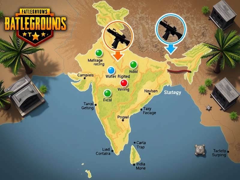 PUBG Bharat Star strategy illustration showing tactical positioning