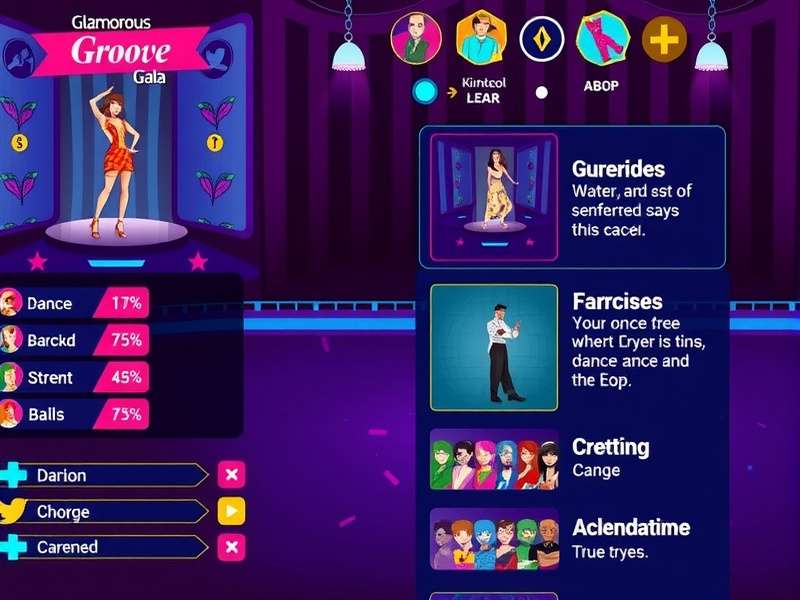 Development team working on Glamorous Groove Gala