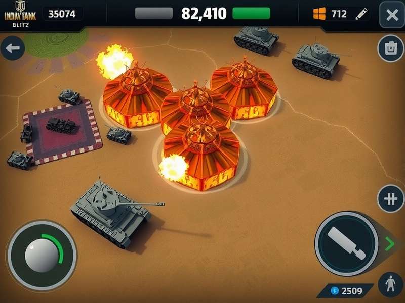 Indian Tank Blitz gameplay screenshot showing tank battle