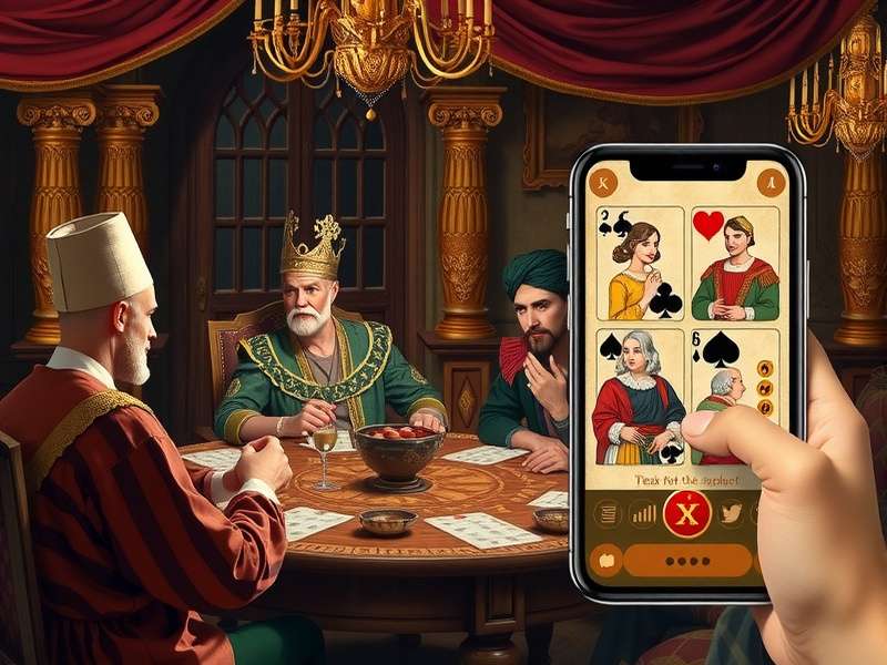 Historical depiction of Sevens Virtuoso being played in royal court