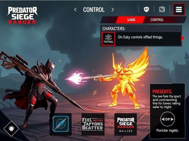 Predator Siege Ranger character selection screen