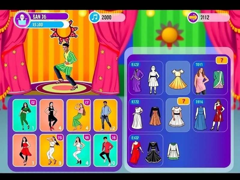 Dance Dash India gameplay showing note patterns and scoring system