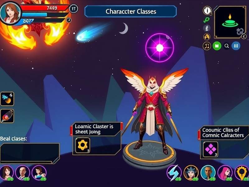 Cosmic Crusade Masters character customization interface