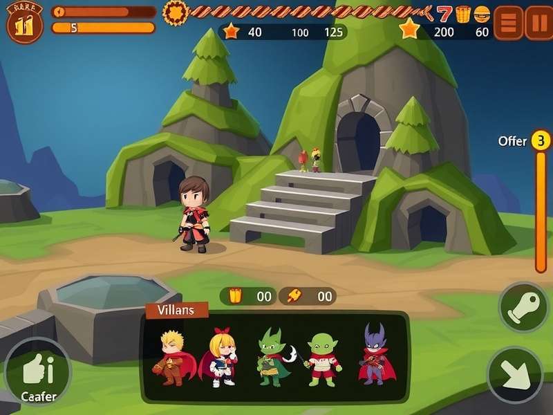 Hot Garland Adventure character lineup showing main heroes and villains