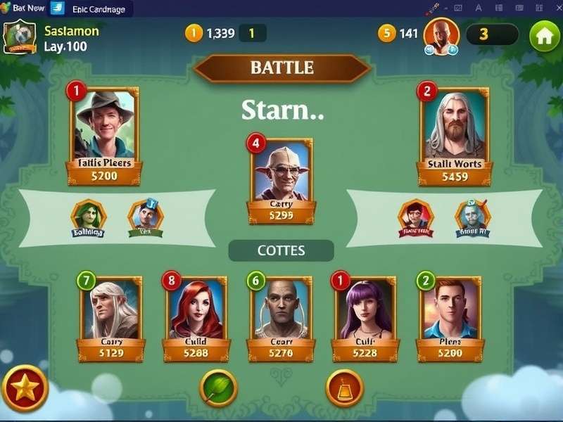 Epic Cardamom Saga gameplay screenshot showing card battle interface