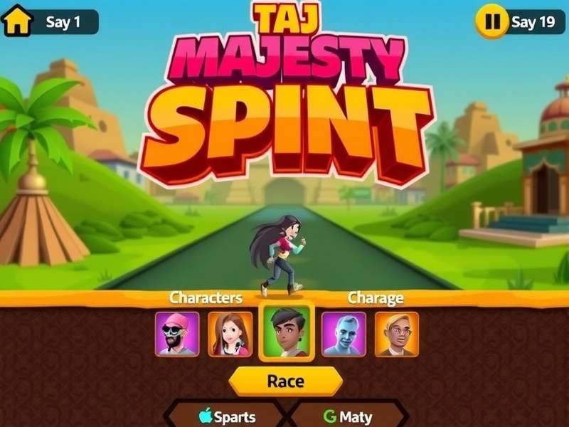 Taj Majesty Sprint character selection screen