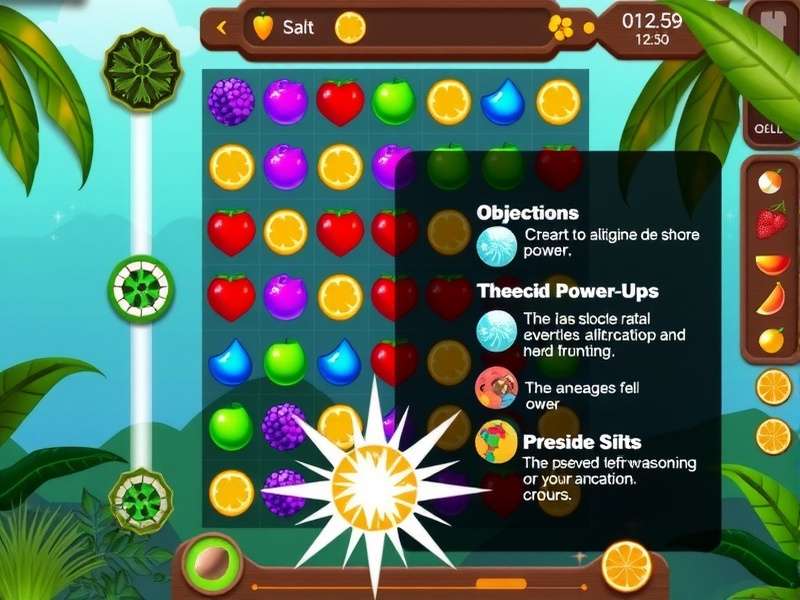 Tropical Tumble level objectives and special power-ups