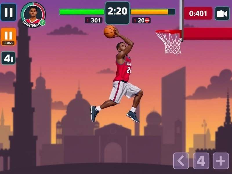 Chennai Dunk Wizard gameplay showing character dunking