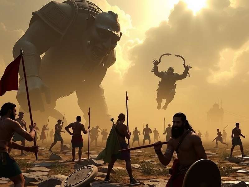 Mahabharata Colossus Story Scene - Philosophical Dialogue