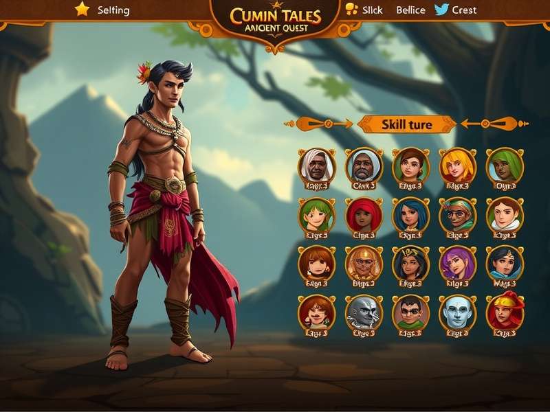 Cumin Tales Ancient Quest gameplay screenshot showing character in ancient Indian setting