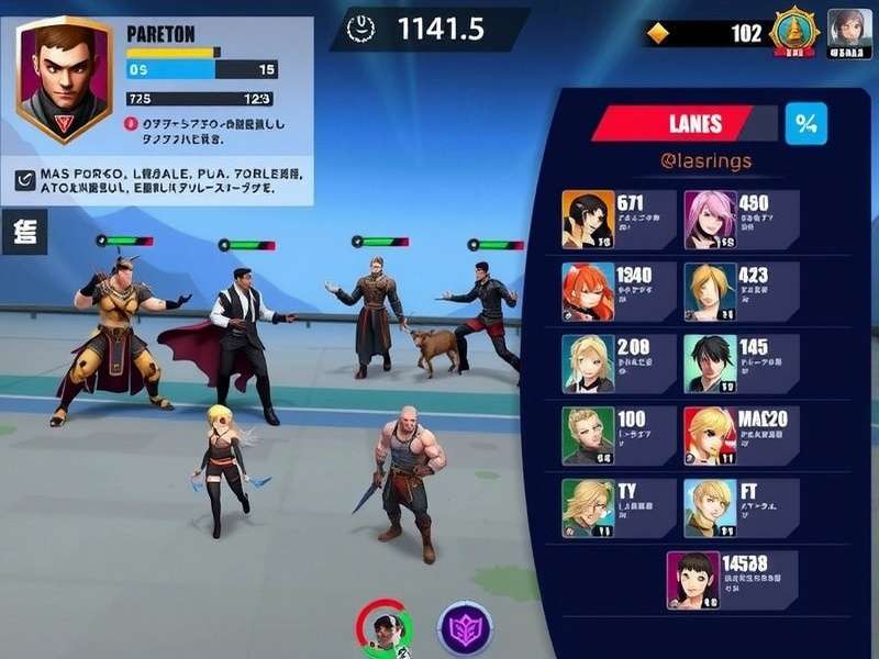 Ace Attack Arena gameplay screenshot showing character selection