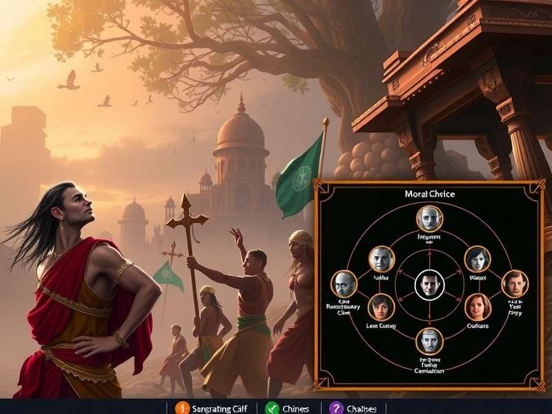 Character relationship chart showing the complex connections in Vibhishana S Righteous Choice