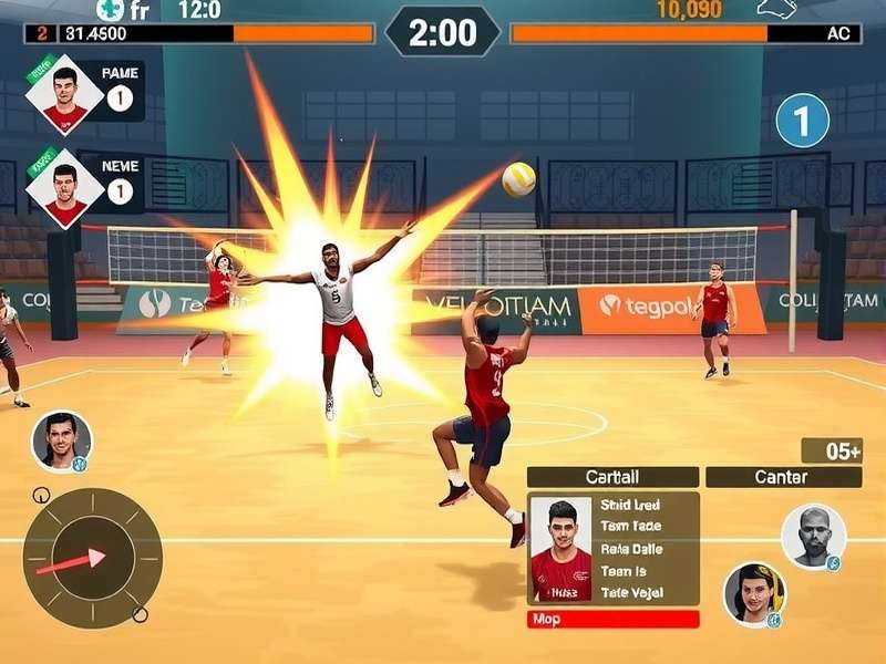 Volley Taj Star Pro multiplayer match showing team coordination