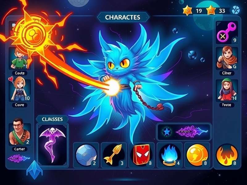 Cosmic Crusade Masters gameplay screenshot showing cosmic battle