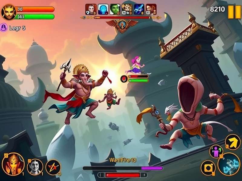 Ganapati Guardian character customization options showing diverse Indian cultural elements