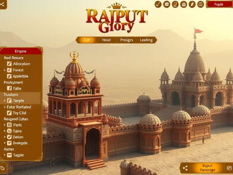 Rajput Glory detailed fortress architecture showing historical accuracy in design