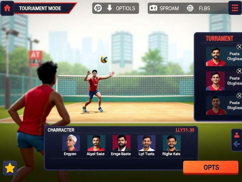 Volley Aces Punjab tournament mode interface