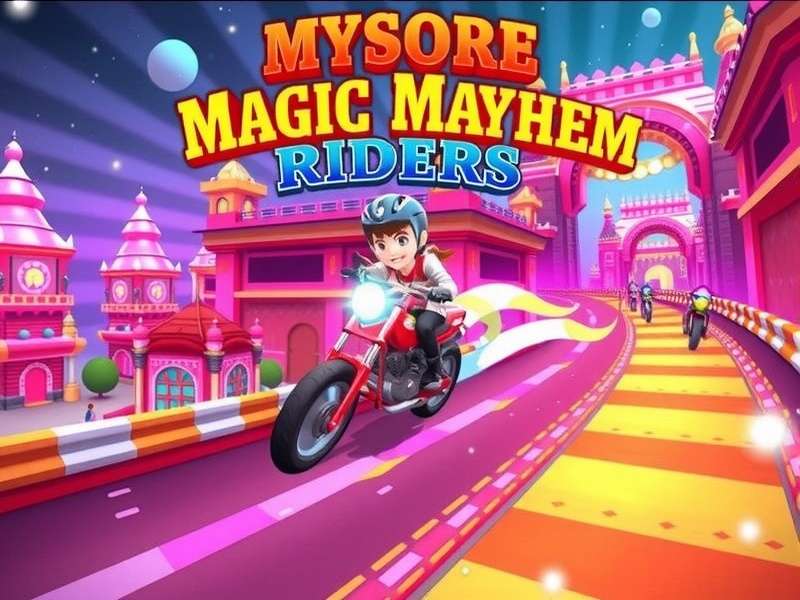 Mysore Magic Mayhem Riders gameplay screenshot showing magical racing action