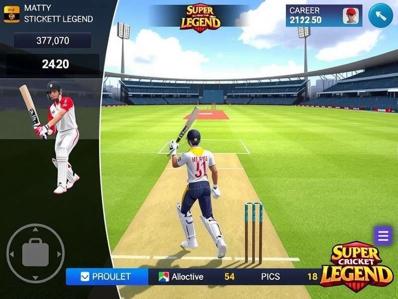 Super Cricket Legend batting interface