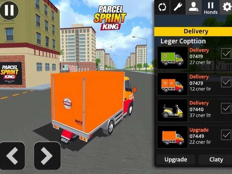 Parcel Sprint King upgrade screen showing vehicle customization options