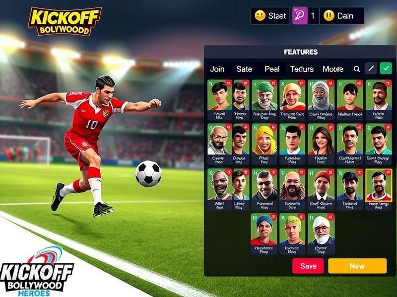 Kickoff Bollywood Heroes feature showcase with multiple game modes