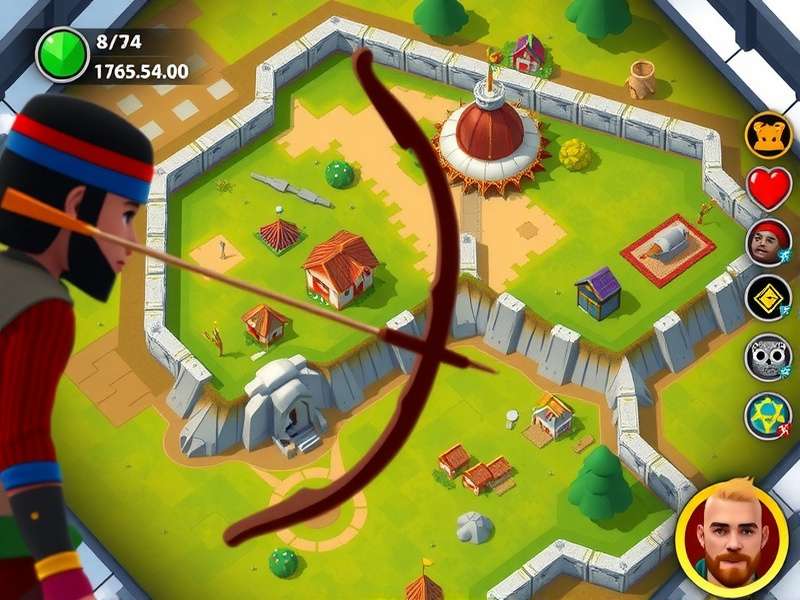 Bow Slayer Royale map showing different terrain types