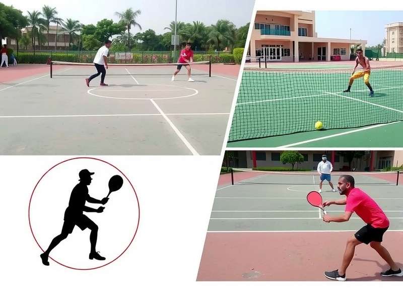 Diagram showing Chandigarh Paddle Ace court dimensions and markings