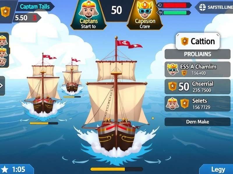 Supreme Sailor Game Interface Showing Naval Battle