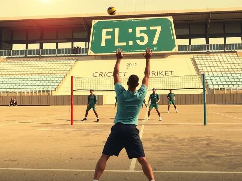Cricket Volley Elite players in defensive formation during rally