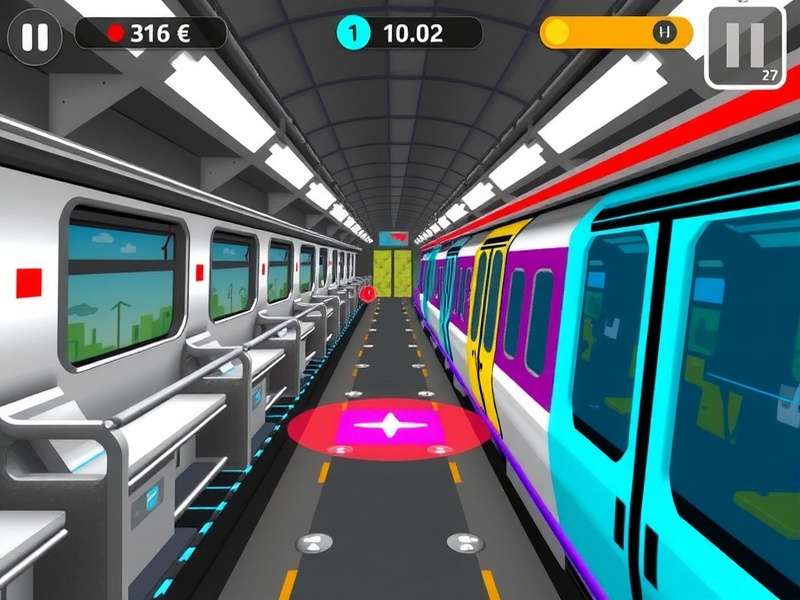 Mumbai Subway Speedster gameplay screenshot showing train navigation