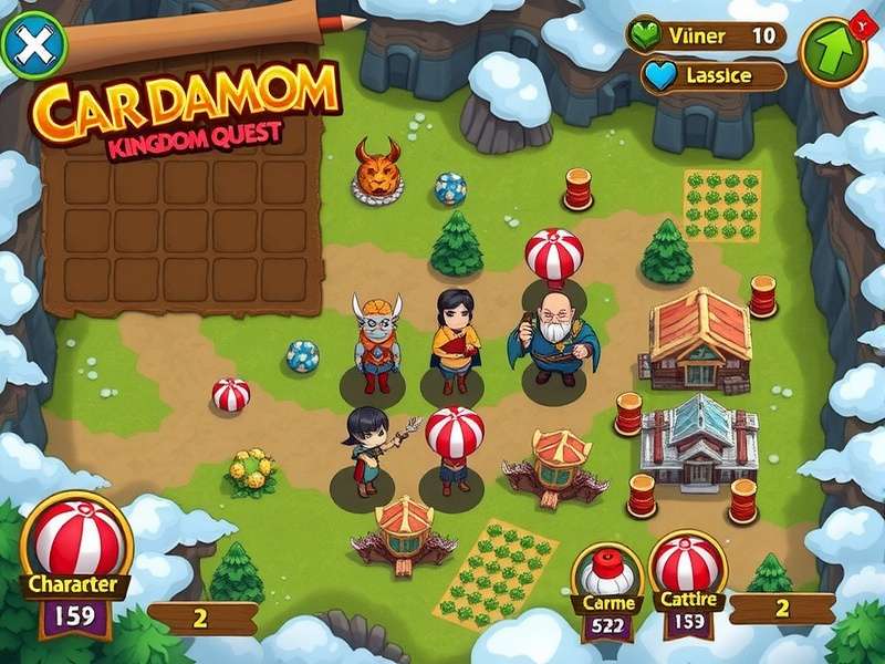Cardamom Kingdom Quest strategy map showing resource distribution