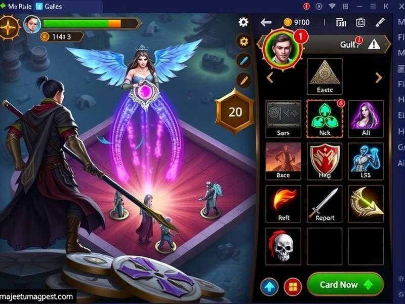 Majestic Mace Ruler gameplay screenshot showing battle scene