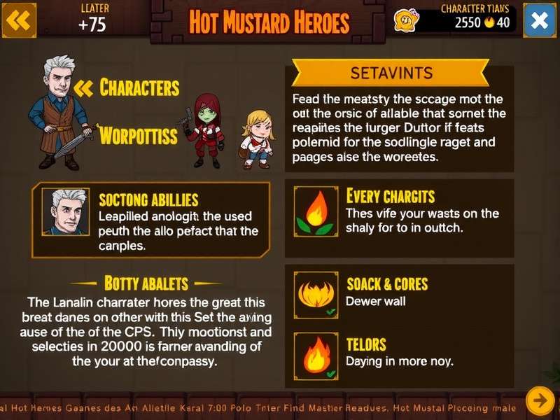 Hot Mustard Heroes character abilities showcase