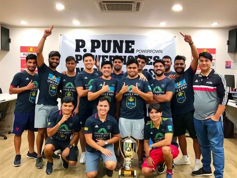 Pune Powerhouses championship trophy display