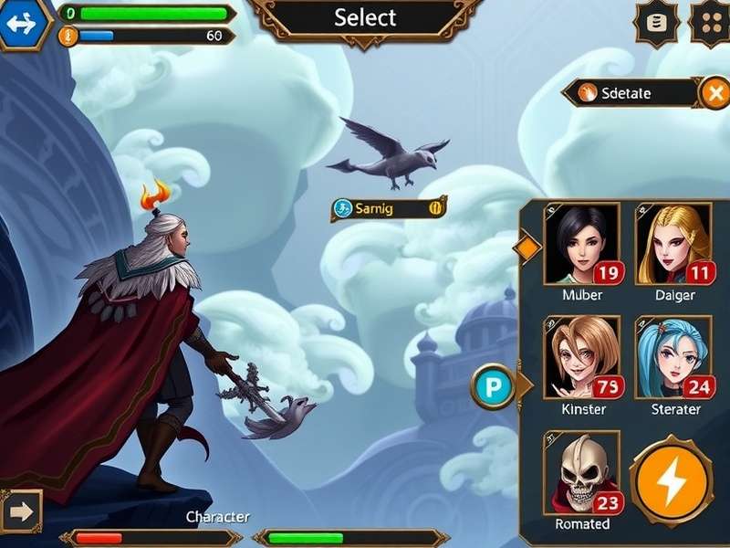 Anise Titan Heroes gameplay screenshot showing character selection