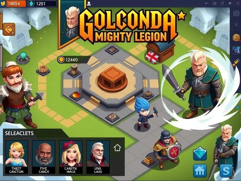 Golconda Mighty Legion gameplay screenshot showing strategic battle