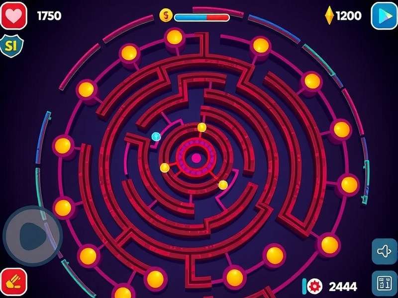 Helix Maze India gameplay screenshot showing intricate maze design