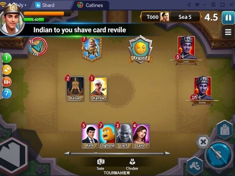 Indian Card Combat Royale card collection and deck building interface