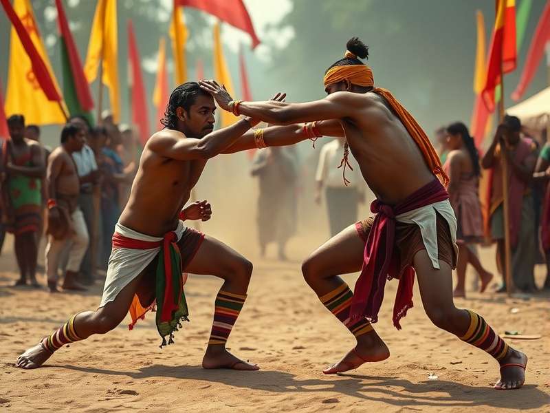 Ancient depiction of Bengal Ring Fighter techniques