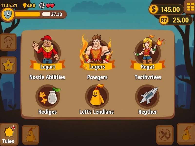 Hot Mustard Heroes gameplay screenshot showing character selection