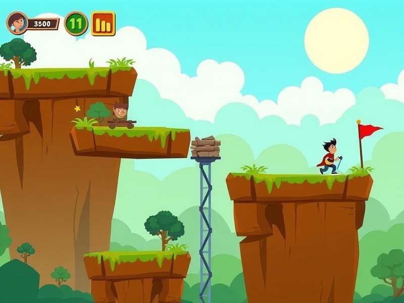 Bounce Jugaad Legend gameplay screenshot showing character bouncing between platforms