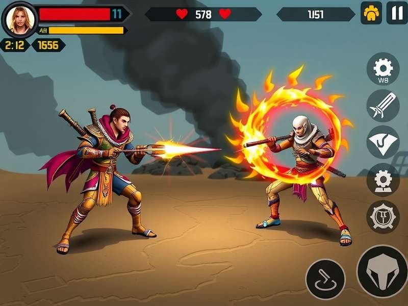 Andhra Assault Warrior gameplay screenshot showing combat mechanics