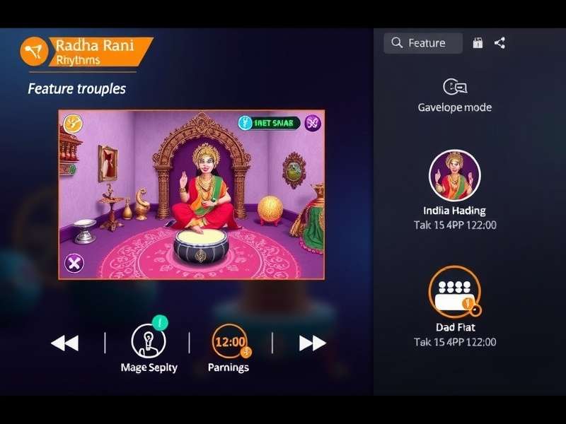 Development team working on Radha Rani Rhythms