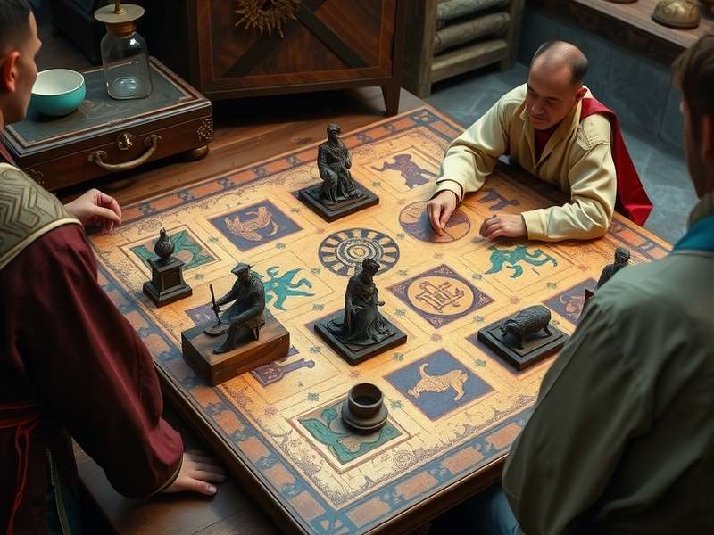 Traditional Champions Of Olden Times game board with intricate designs