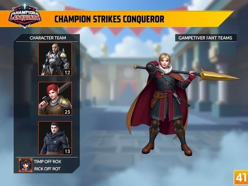 Champion Strikers Conqueror Character Selection Screen