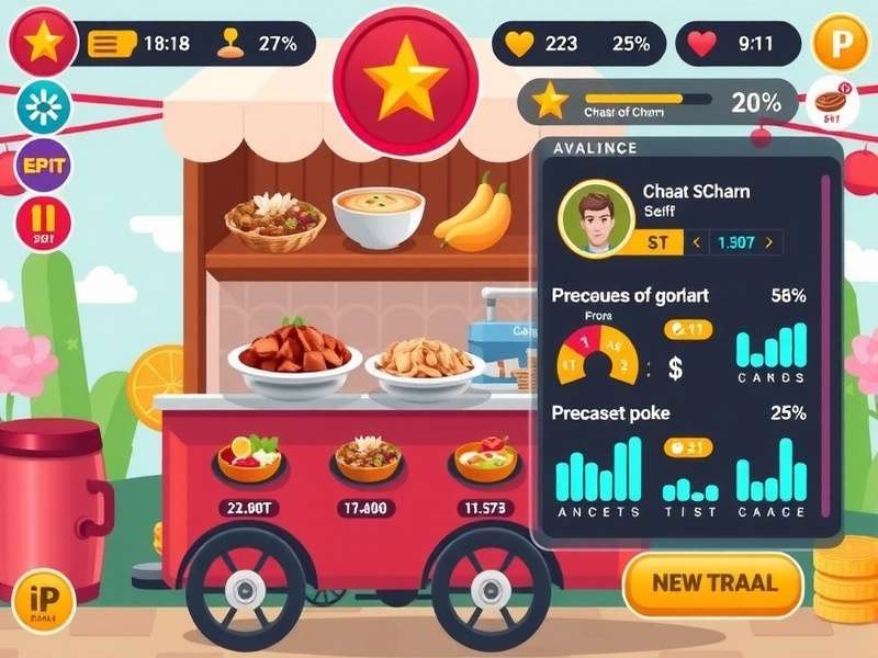 Various chaat dishes featured in Chaat Charm game