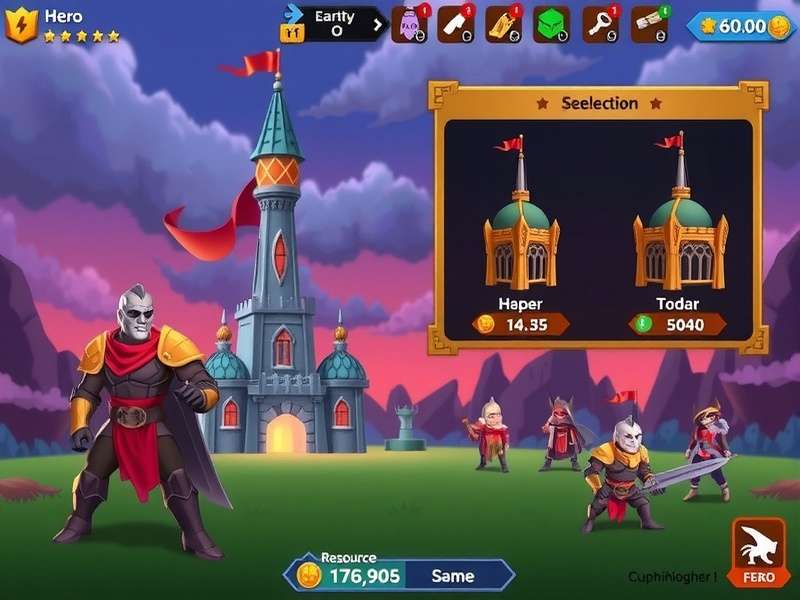 Valiant Defenders resource management interface showing different tower types