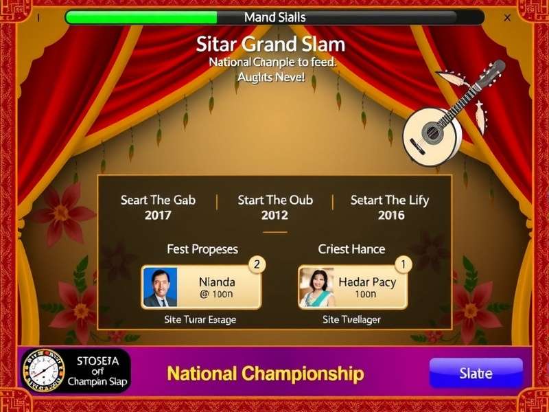 Sitar Grand Slam multiplayer competition screen