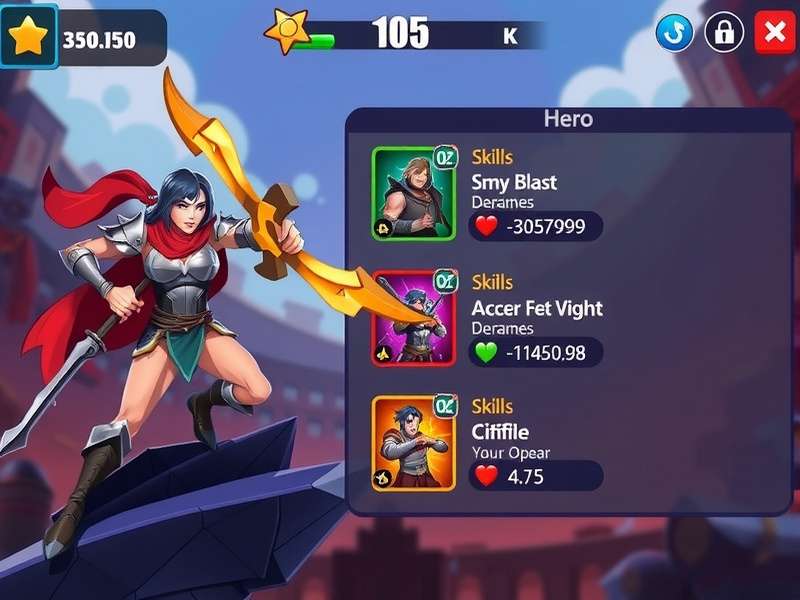 Archero Blast hero selection screen